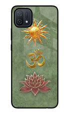 Om & Lotus Oppo A16 Glass Case