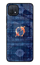 Koi Blue Oppo A16 Glass Case
