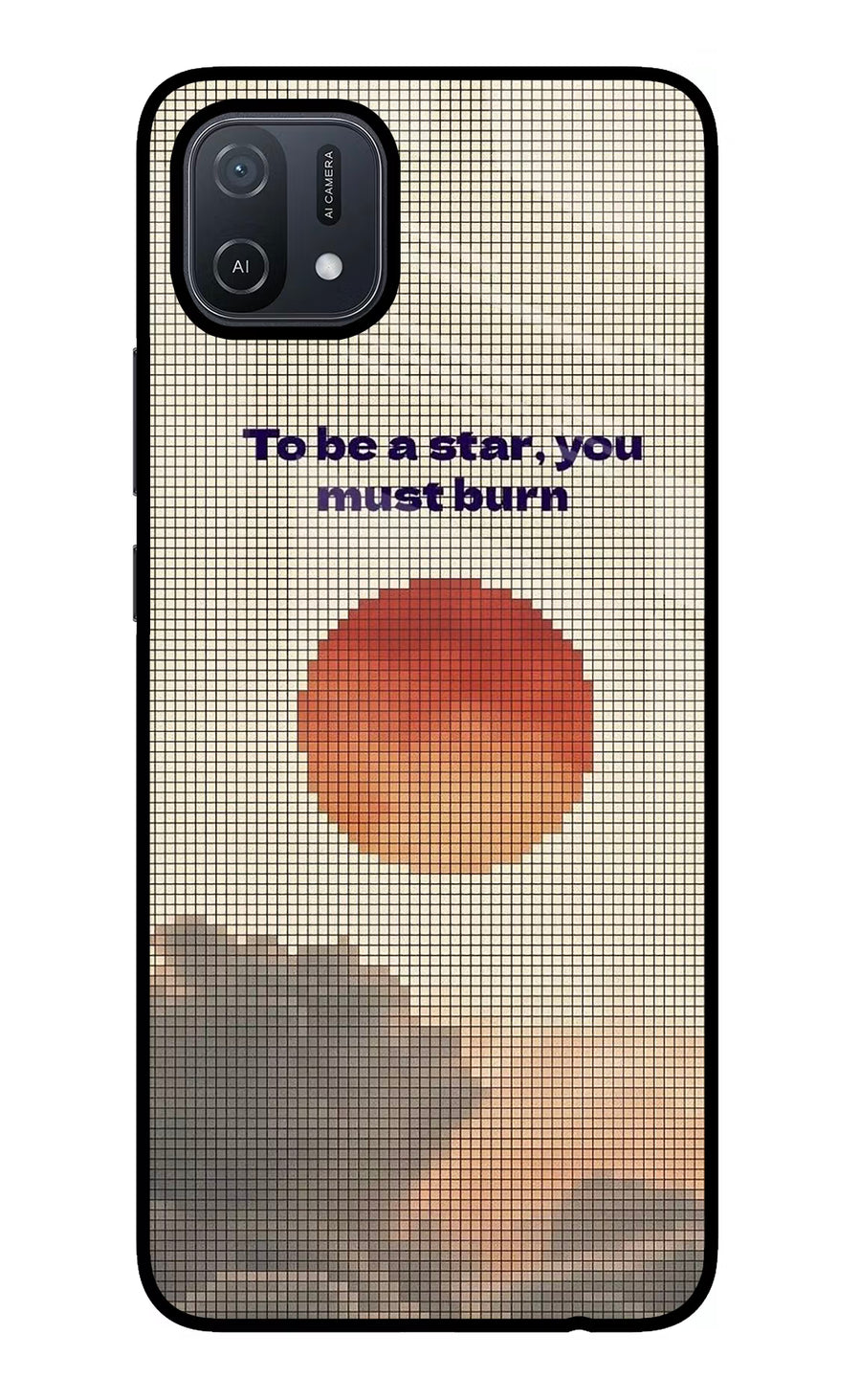 Pixel Sun Oppo A16 Back Cover, Glass case