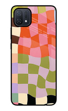 Wavy Grid Oppo A16 Glass Case