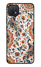 White Mayura Oppo A16 Glass Case