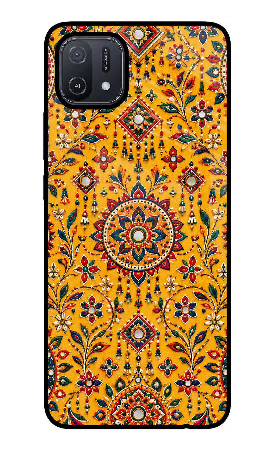 Sunlit Aura Oppo A16 Back Cover, Glass case