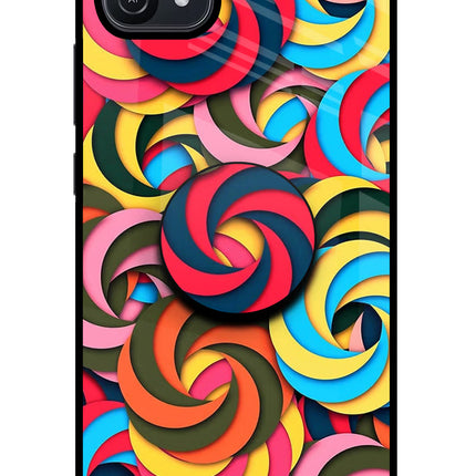 Spiral Pattern Oppo A16 Pop Case by Casekaro