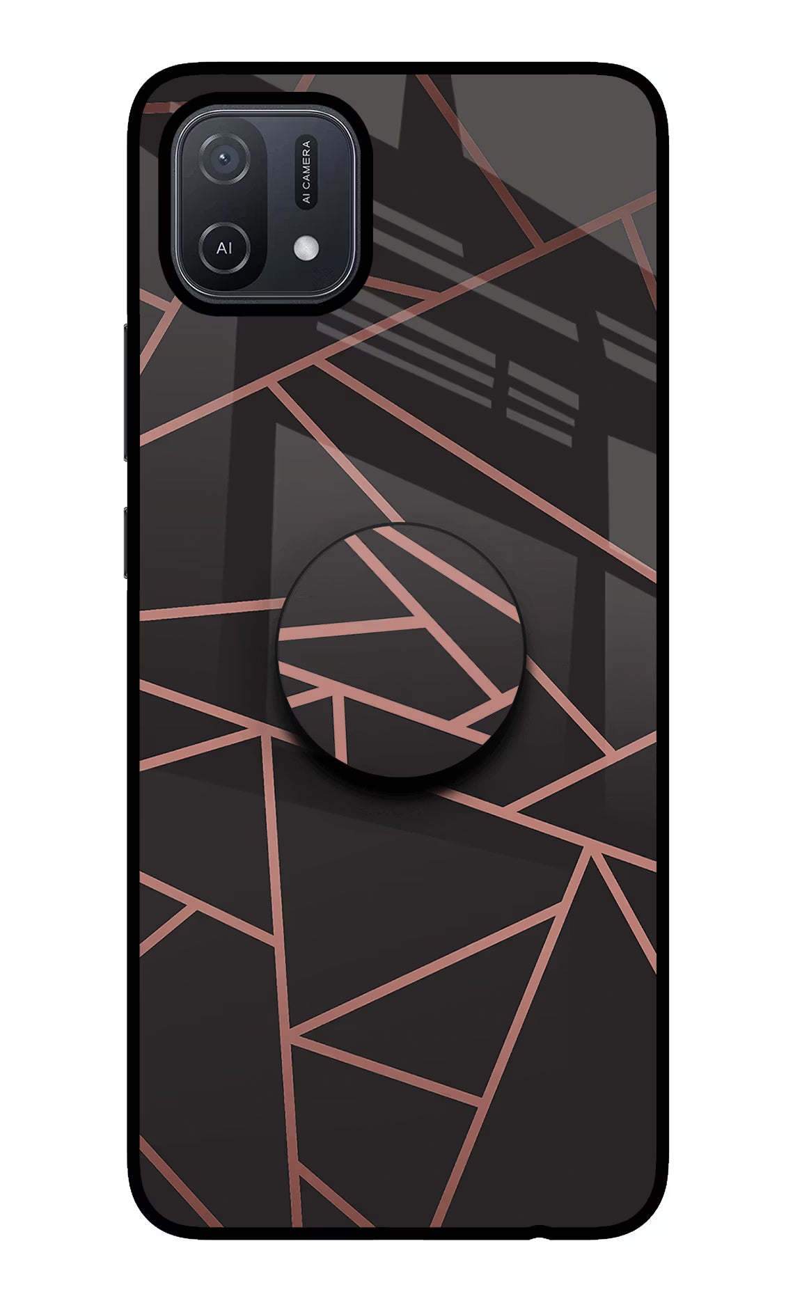 Geometric Pattern Oppo A16 Glass Case