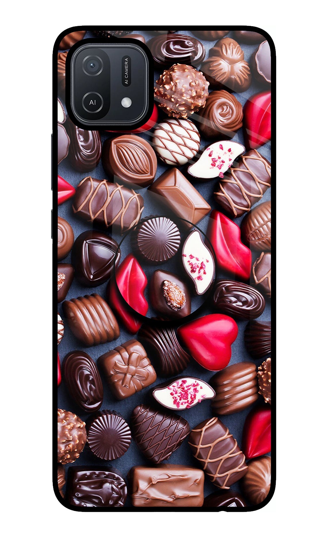 Chocolates Oppo A16 Glass Case