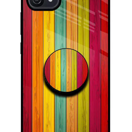 Multicolor Wooden Oppo A16 Pop Case by Casekaro