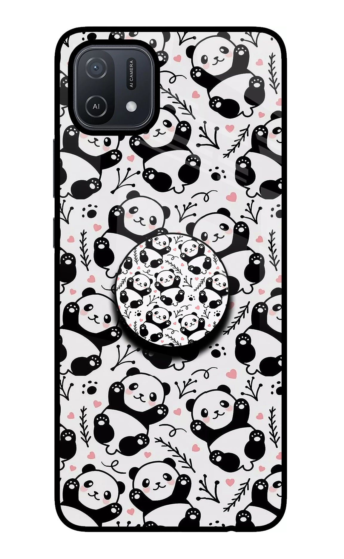 Cute Panda Oppo A16 Pop Case