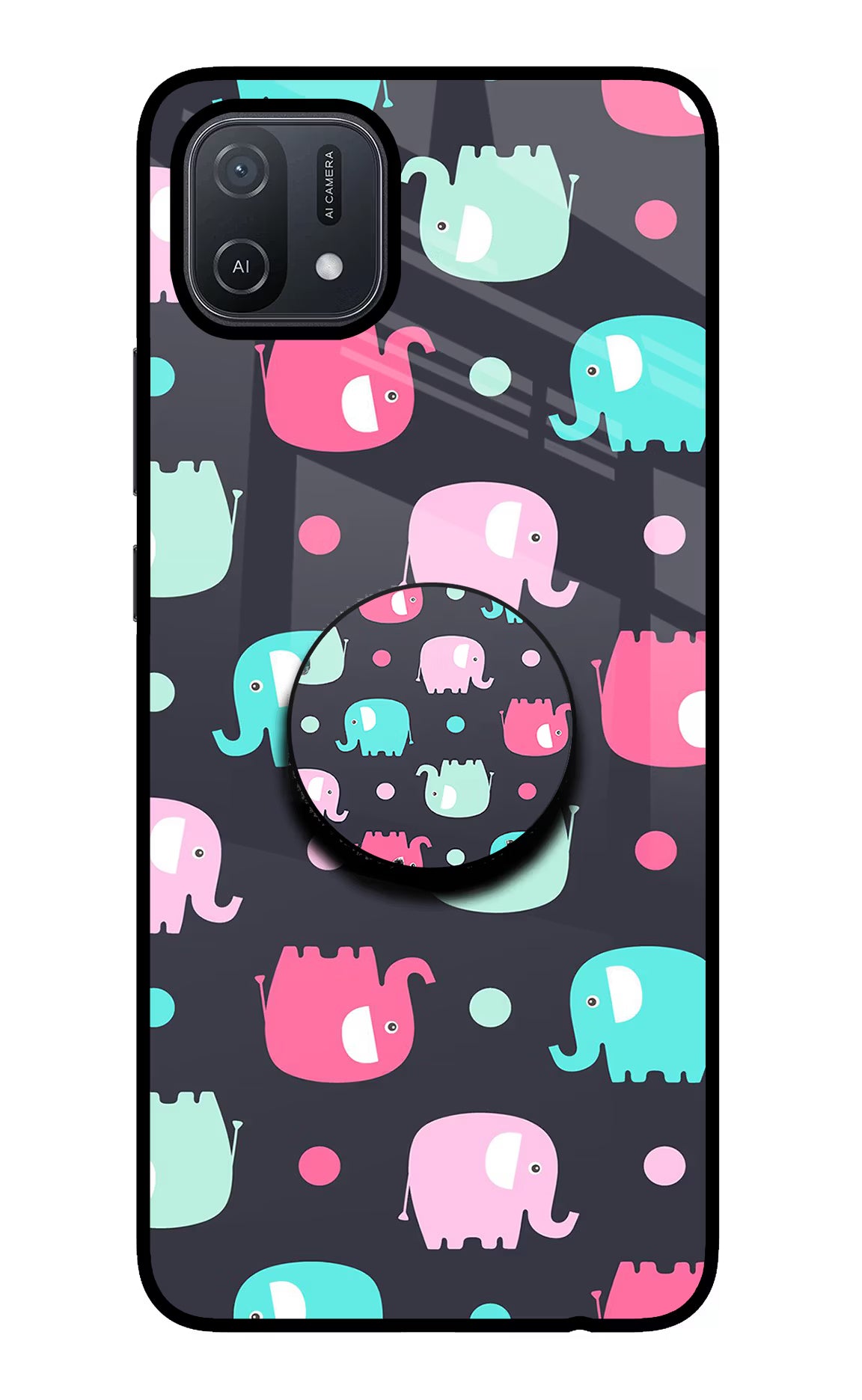 Baby Elephants Oppo A16 Pop Case by Casekaro