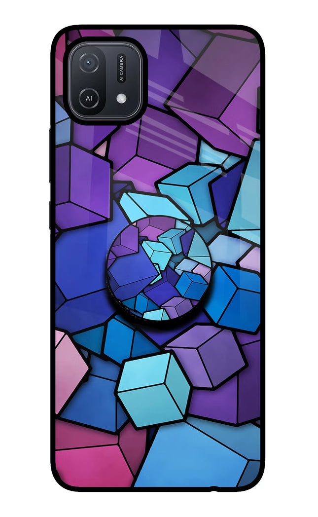 Cubic Abstract Oppo A16 Pop Case by Casekaro