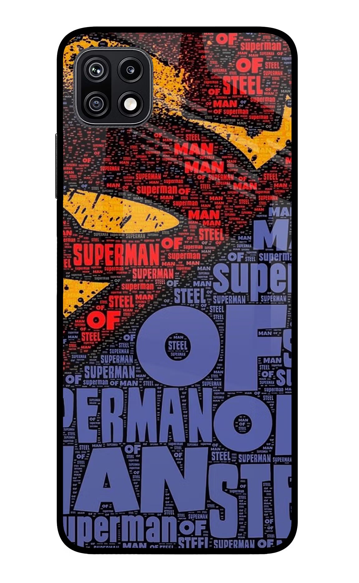 Superman Samsung F42 5G Glass Case Back Cover by Casekaro