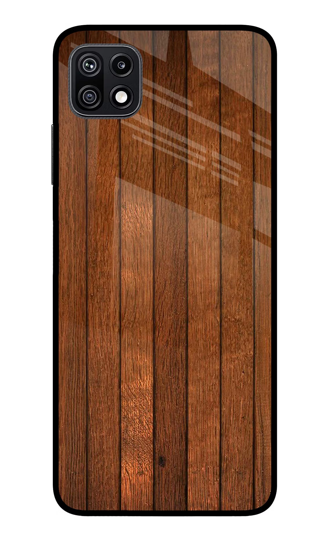 Wooden Artwork Bands Samsung F42 5G Glass Case Back Cover by Casekaro