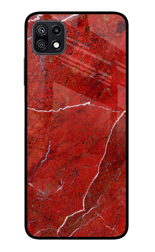 Red Marble Design Samsung F42 5G Glass Case