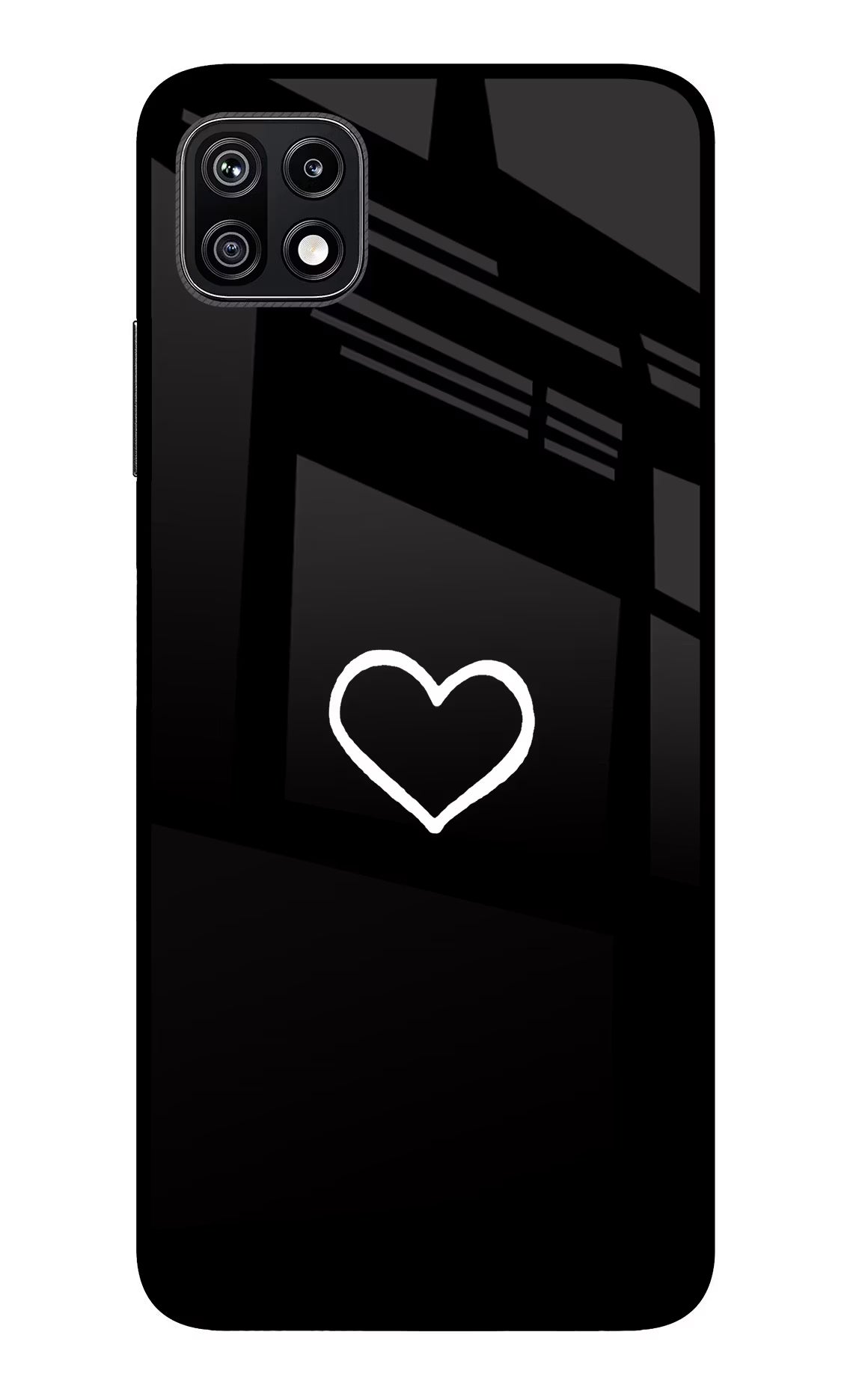 Heart Samsung F42 5G Glass Case Back Cover by Casekaro