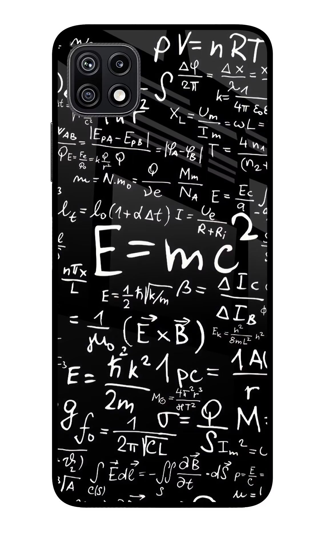 Physics Formula Samsung F42 5G Glass Case Back Cover by Casekaro