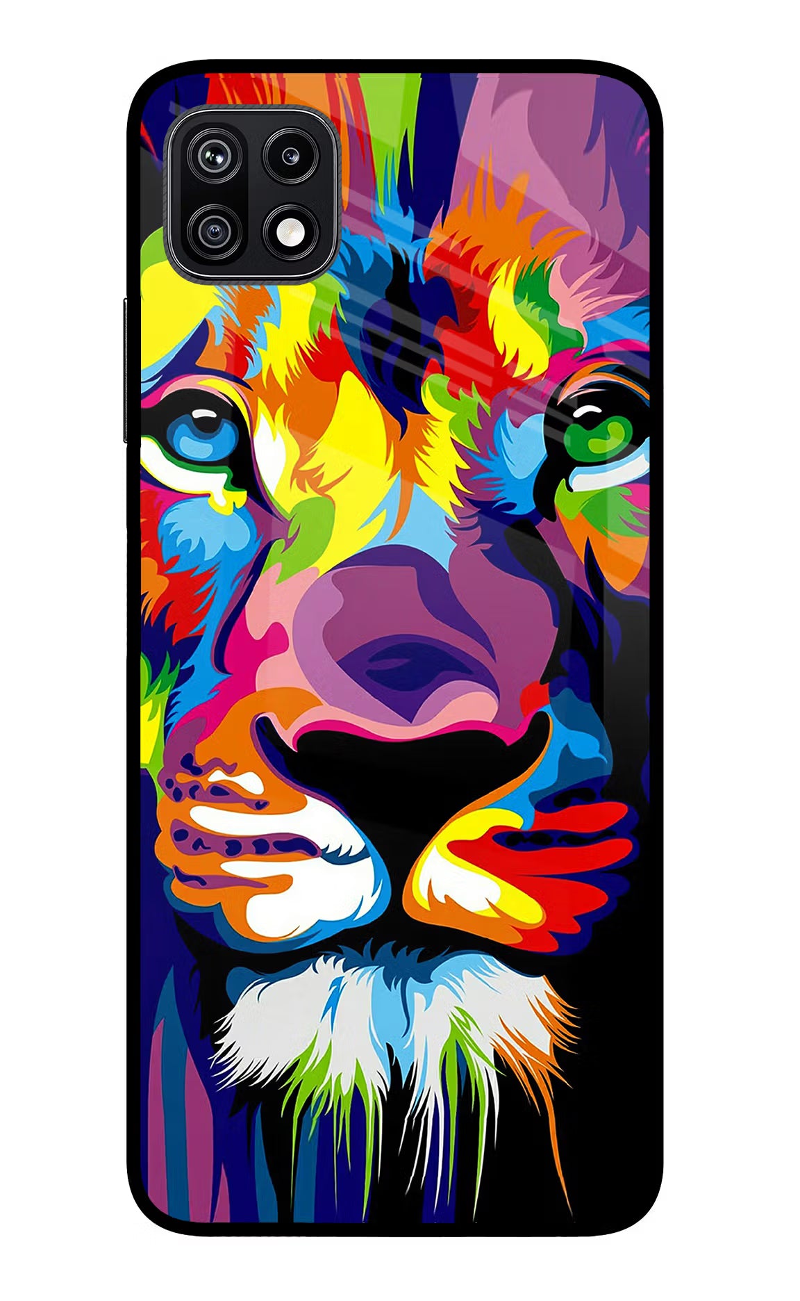 Lion Samsung F42 5G Glass Case Back Cover by Casekaro
