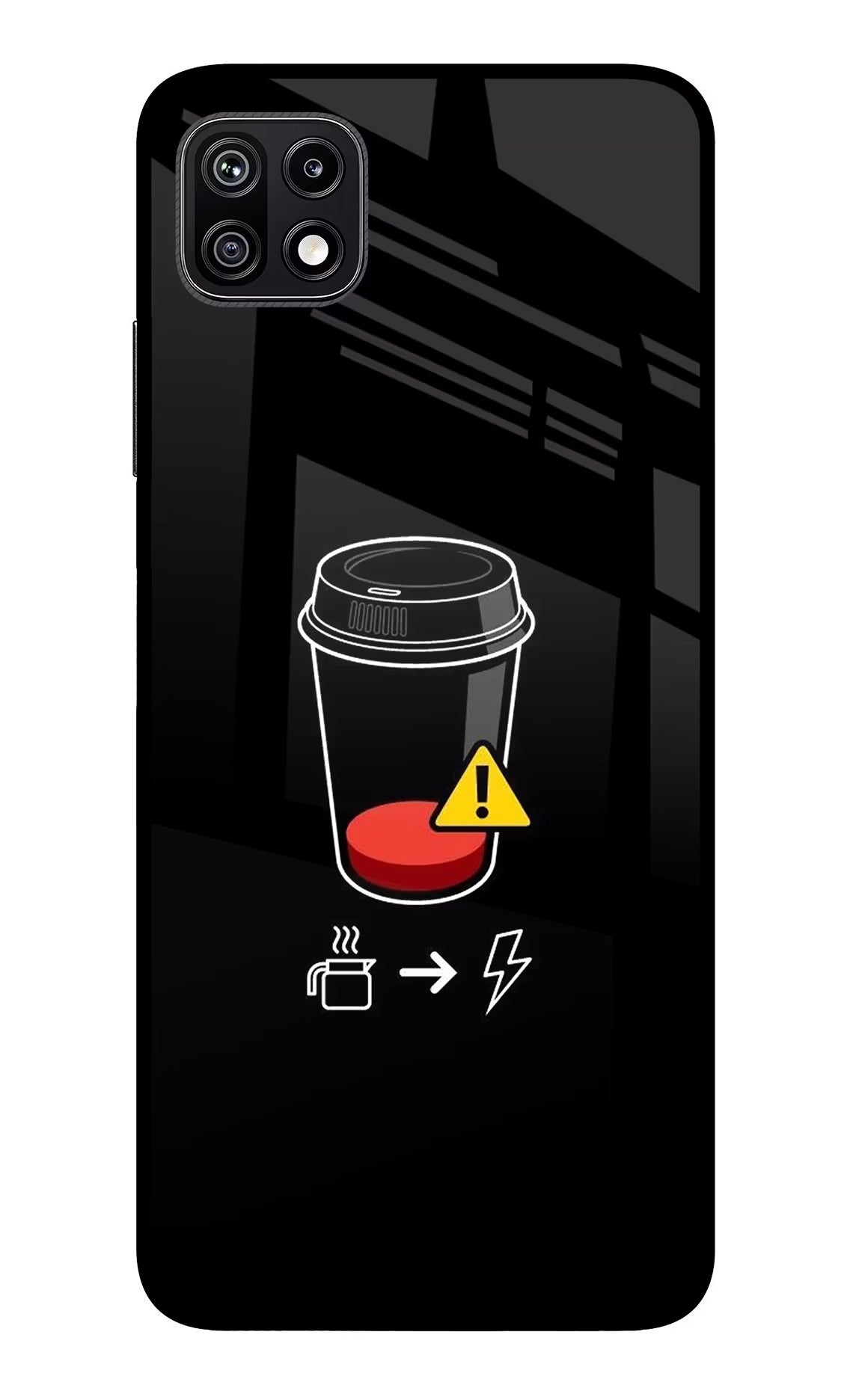 Coffee Samsung F42 5G Glass Case Back Cover by Casekaro