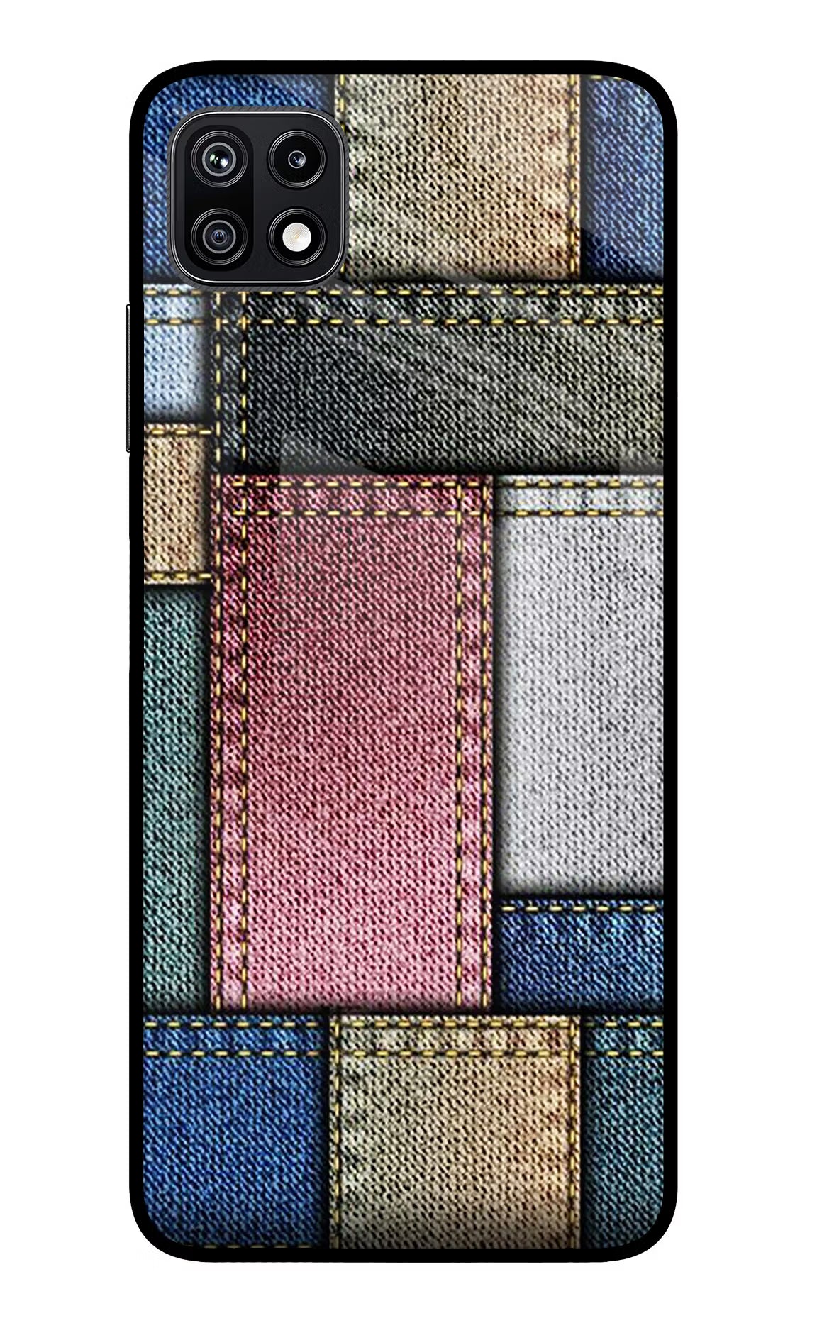 Multicolor Jeans Samsung F42 5G Glass Case