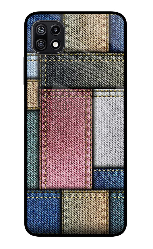Multicolor Jeans Samsung F42 5G Glass Case