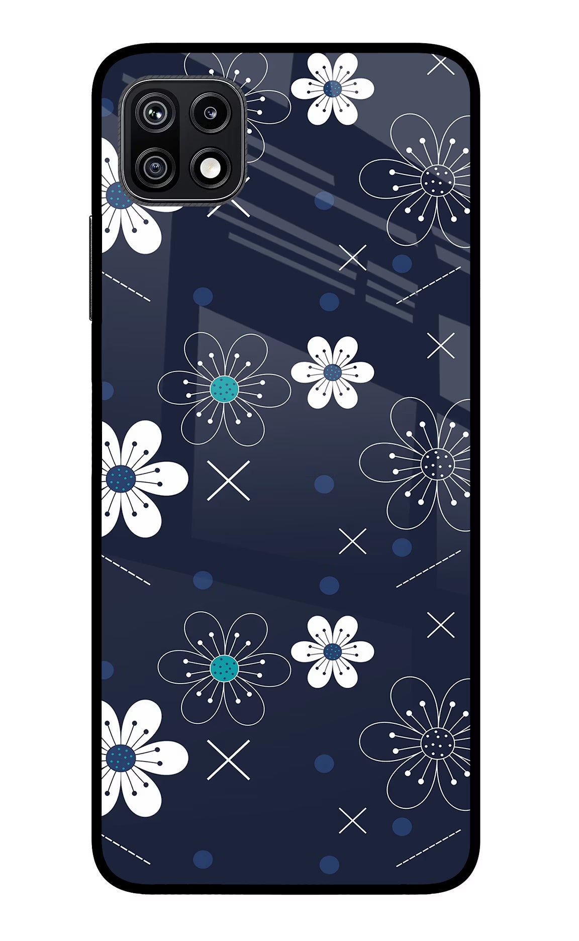 Flowers Samsung F42 5G Glass Case Back Cover by Casekaro