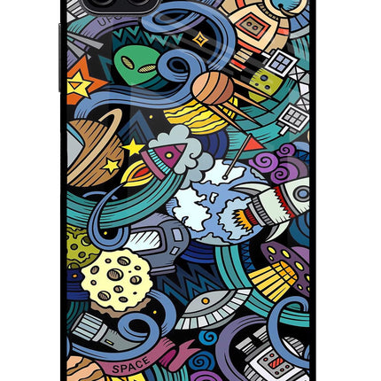 Space Abstract Samsung F42 5G Glass Case Back Cover by Casekaro