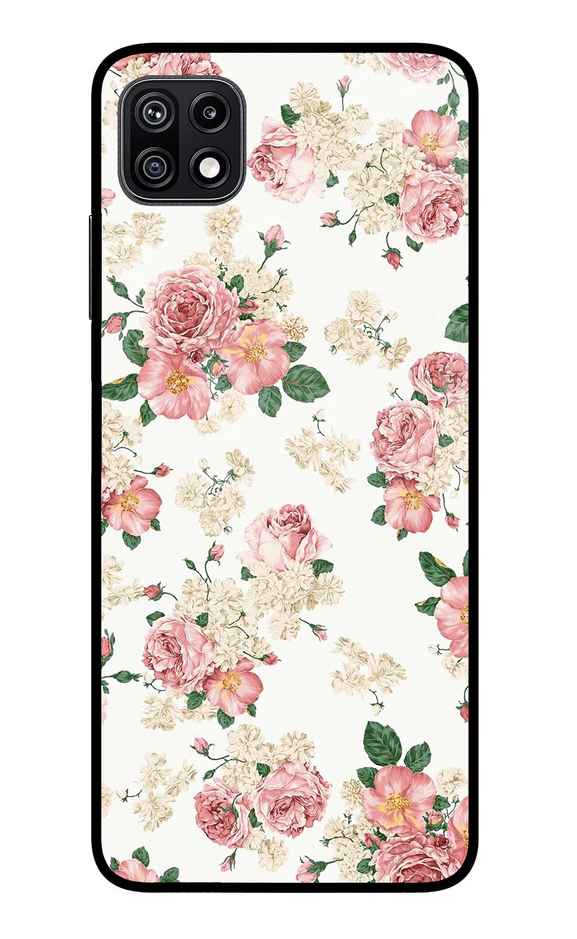 Flowers Samsung F42 5G Glass Case Back Cover by Casekaro