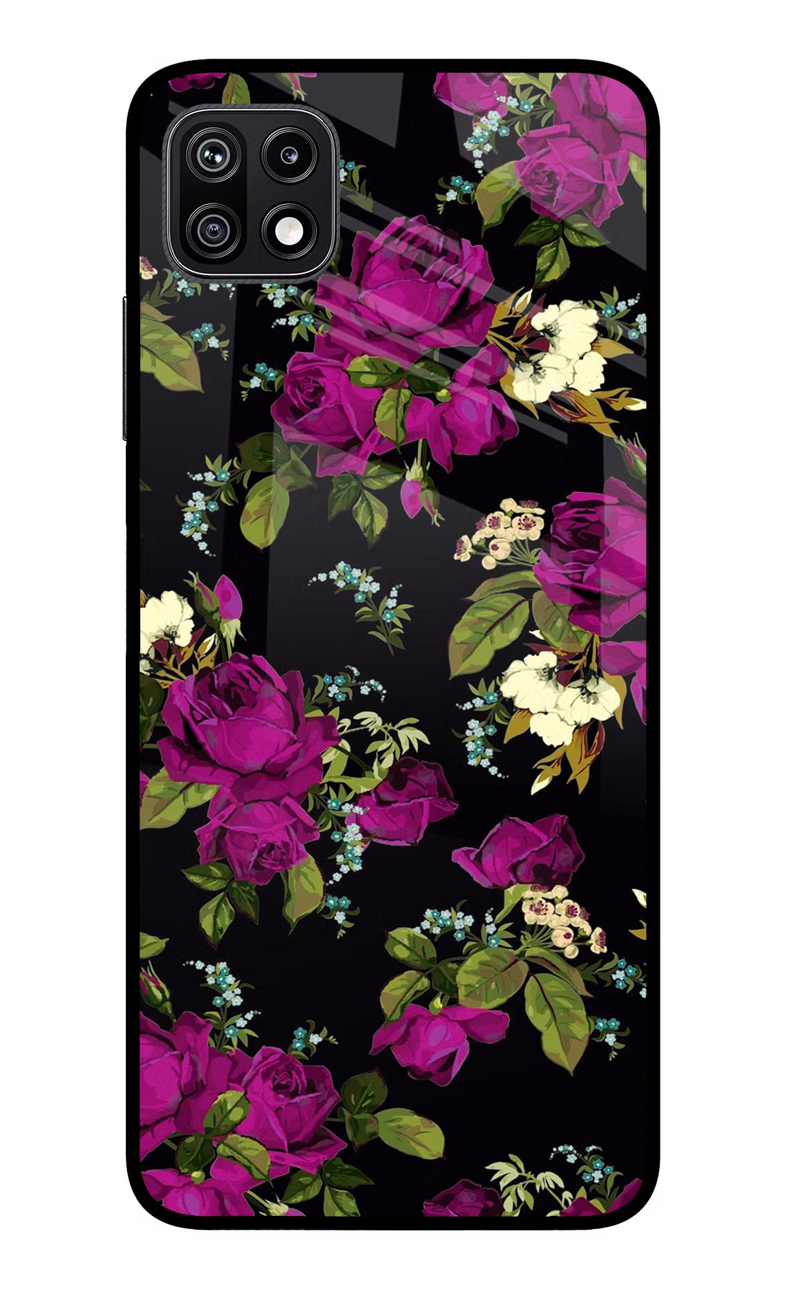Flowers Samsung F42 5G Glass Case Back Cover by Casekaro