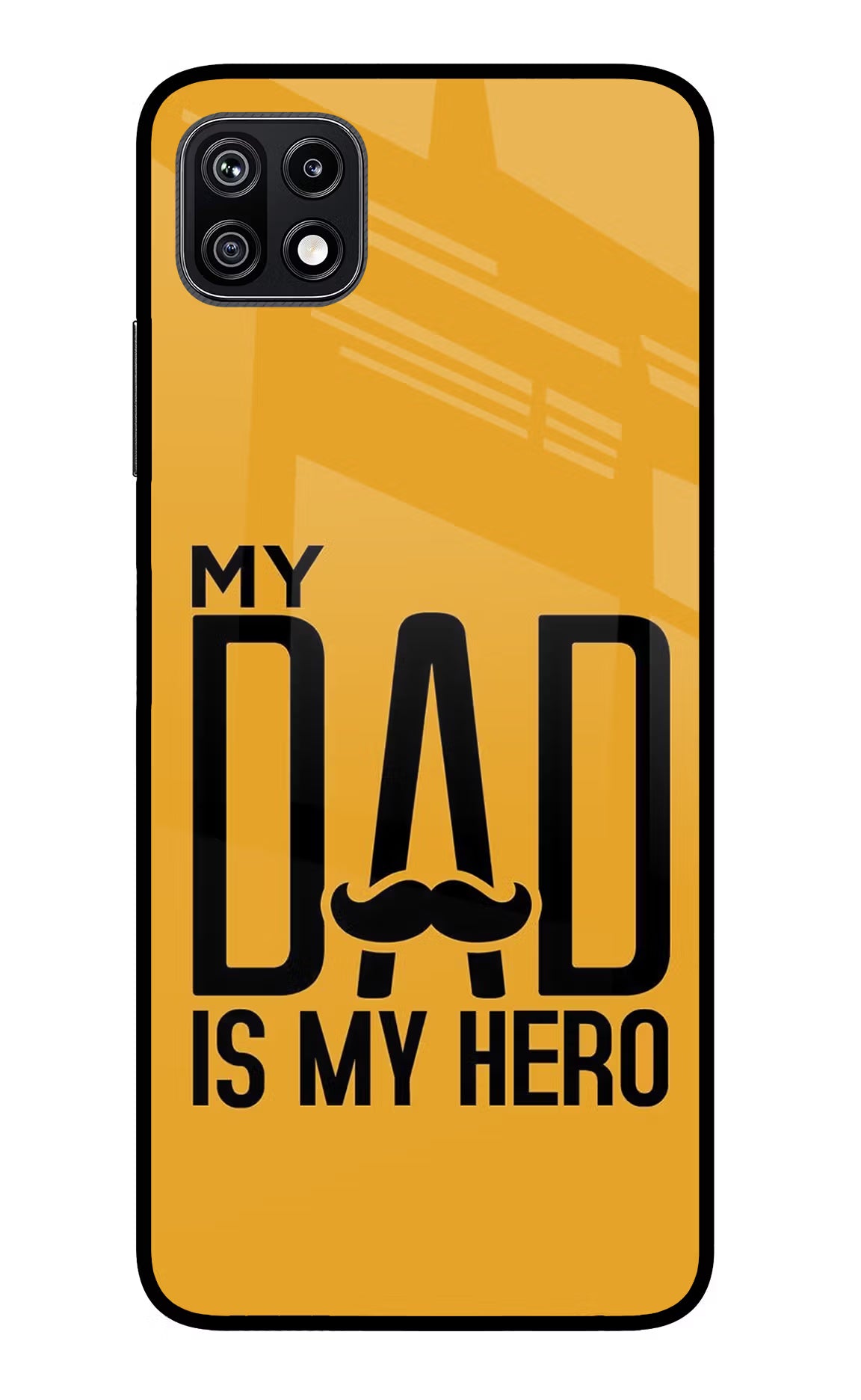 My Dad Is My Hero Samsung F42 5G Glass Case Back Cover by Casekaro