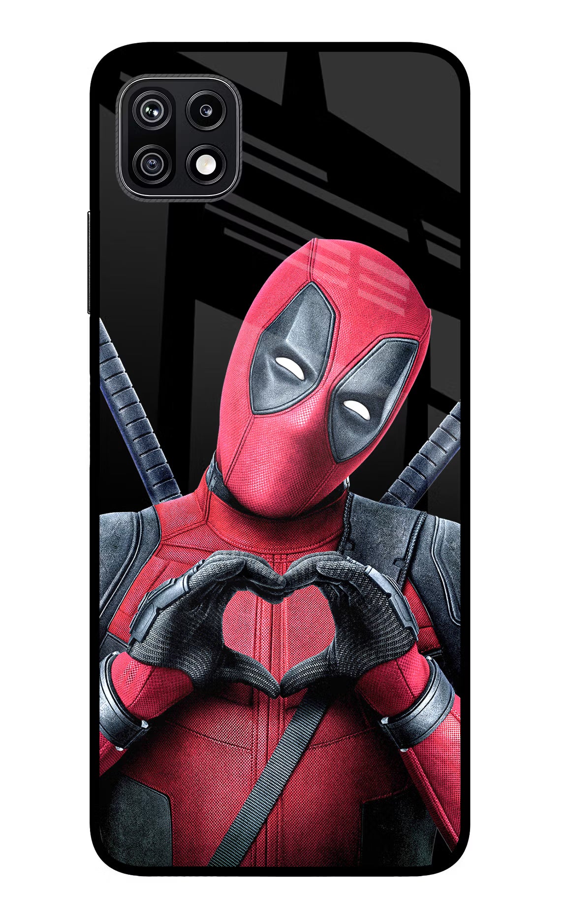 Deadpool Samsung F42 5G Glass Case Back Cover by Casekaro