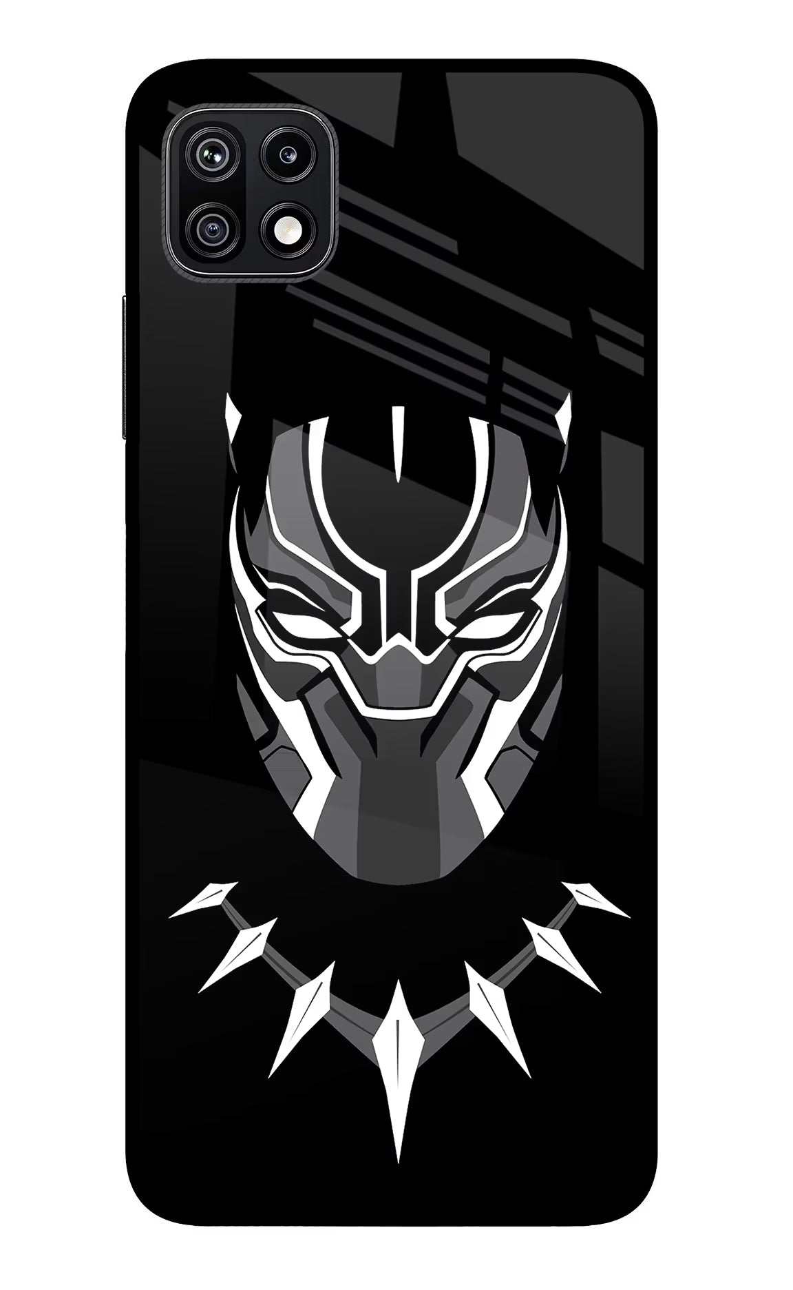 Black Panther Samsung F42 5G Glass Case Back Cover by Casekaro