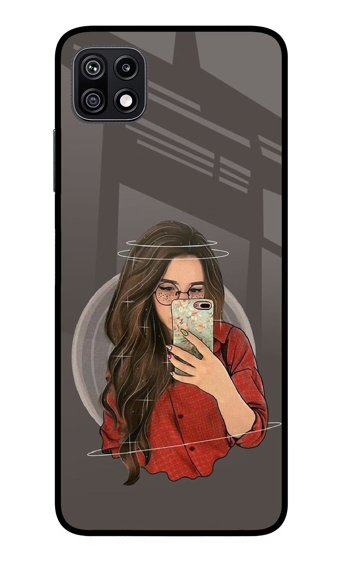 Selfie Queen Samsung F42 5G Glass Case Back Cover by Casekaro