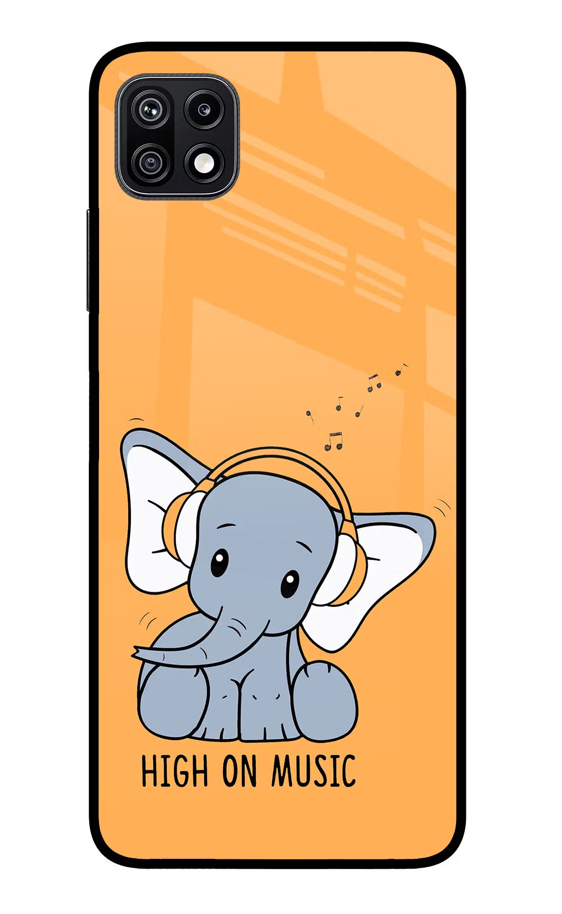 High On Music Samsung F42 5G Glass Case Back Cover by Casekaro