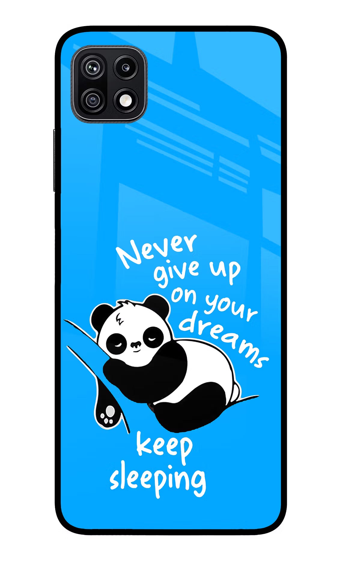 Keep Sleeping Samsung F42 5G Glass Case Back Cover by Casekaro