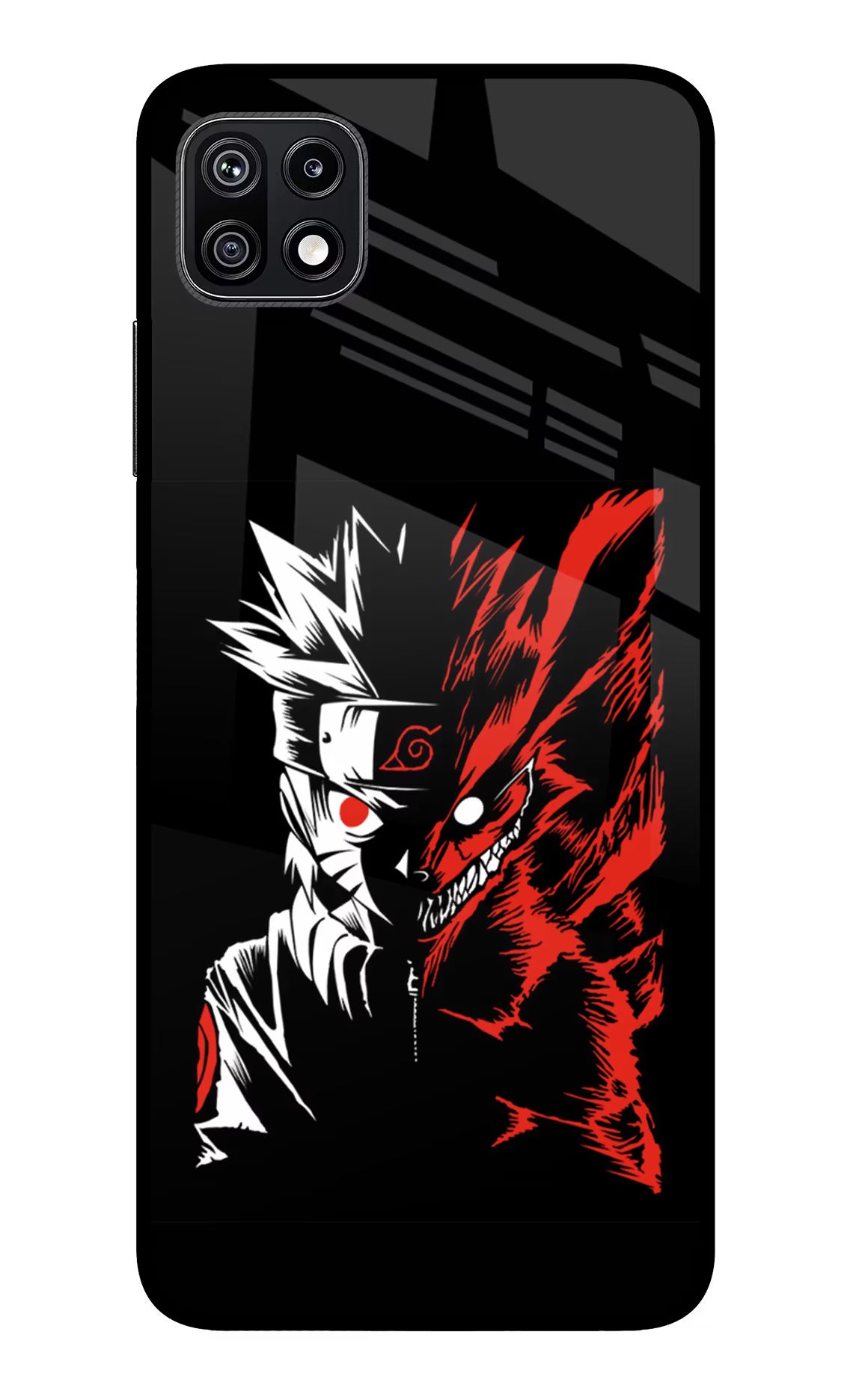 Naruto Two Face Samsung F42 5G Glass Case Back Cover by Casekaro