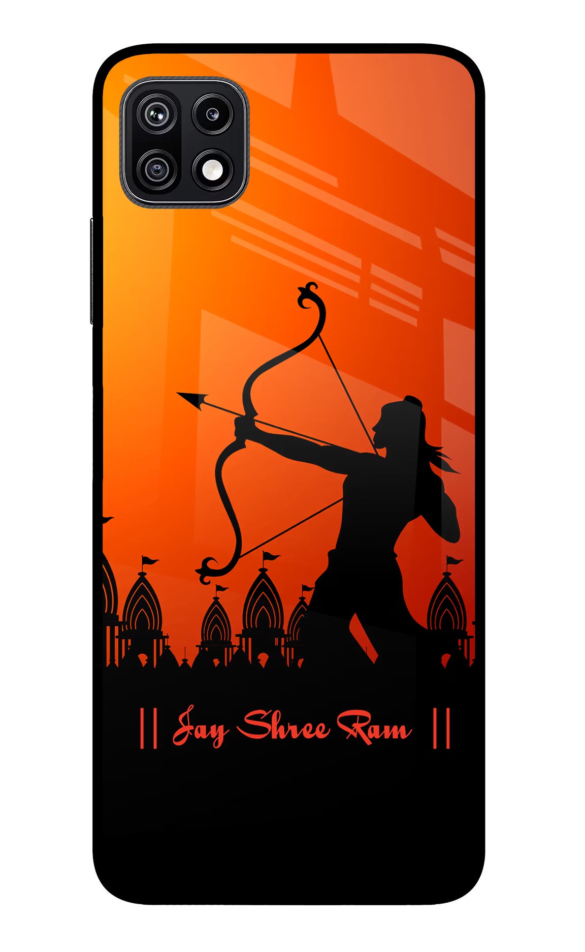 Lord Ram - 4 Samsung F42 5G Glass Case Back Cover by Casekaro
