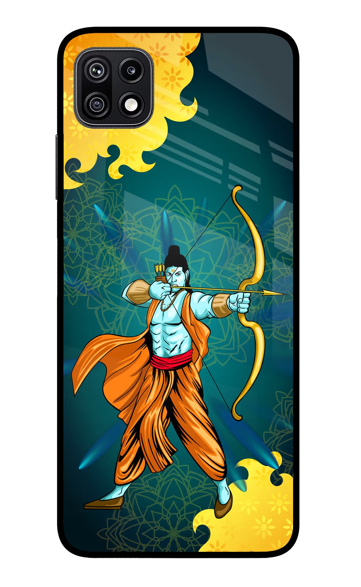 Lord Ram - 6 Samsung F42 5G Glass Case Back Cover by Casekaro