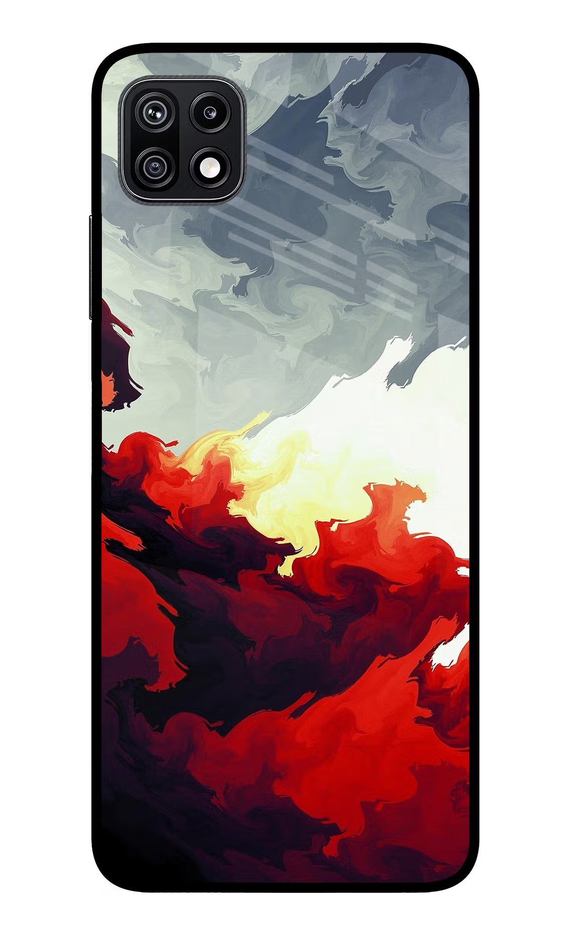 Fire Cloud Samsung F42 5G Glass Case