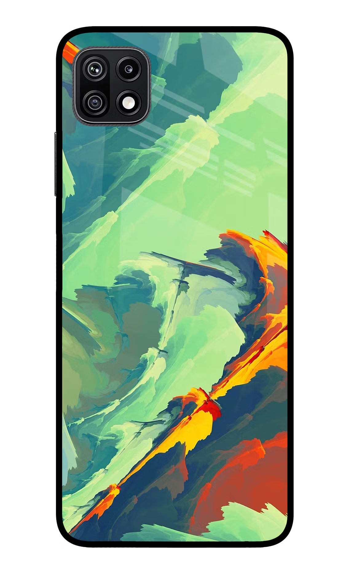 Paint Art Samsung F42 5G Glass Case Back Cover by Casekaro