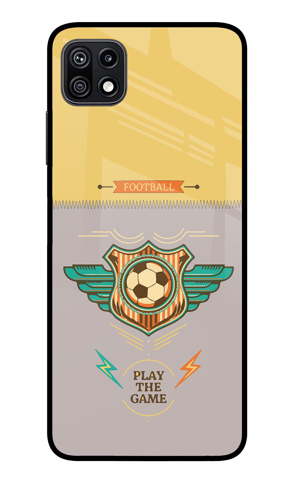 Football Samsung F42 5G Glass Case Back Cover by Casekaro