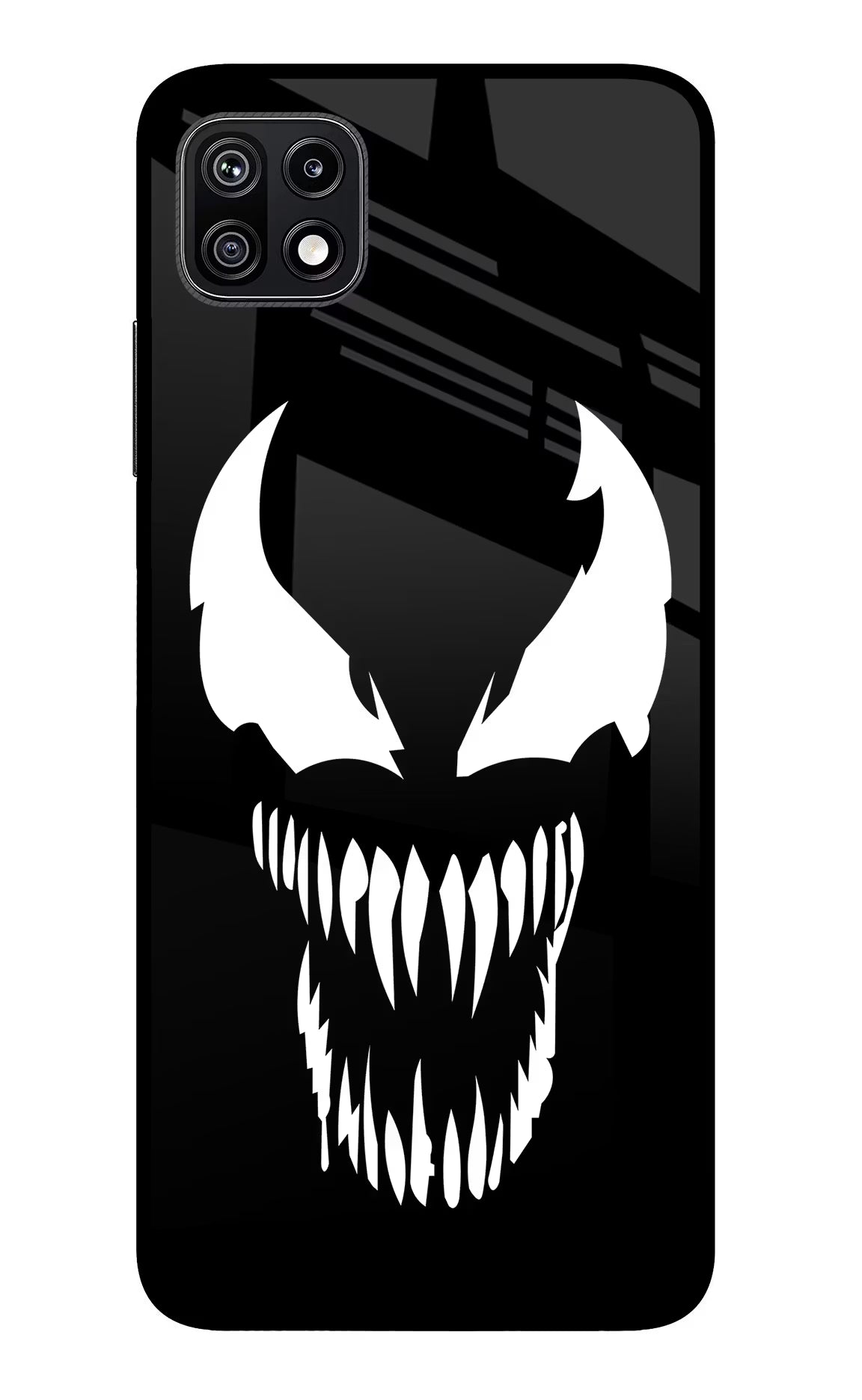Venom Samsung F42 5G Glass Case Back Cover by Casekaro