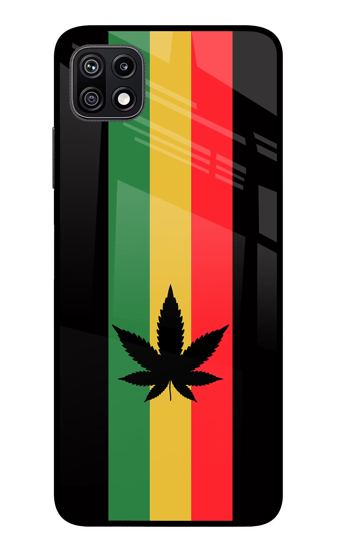 Weed Flag Samsung F42 5G Glass Case Back Cover by Casekaro