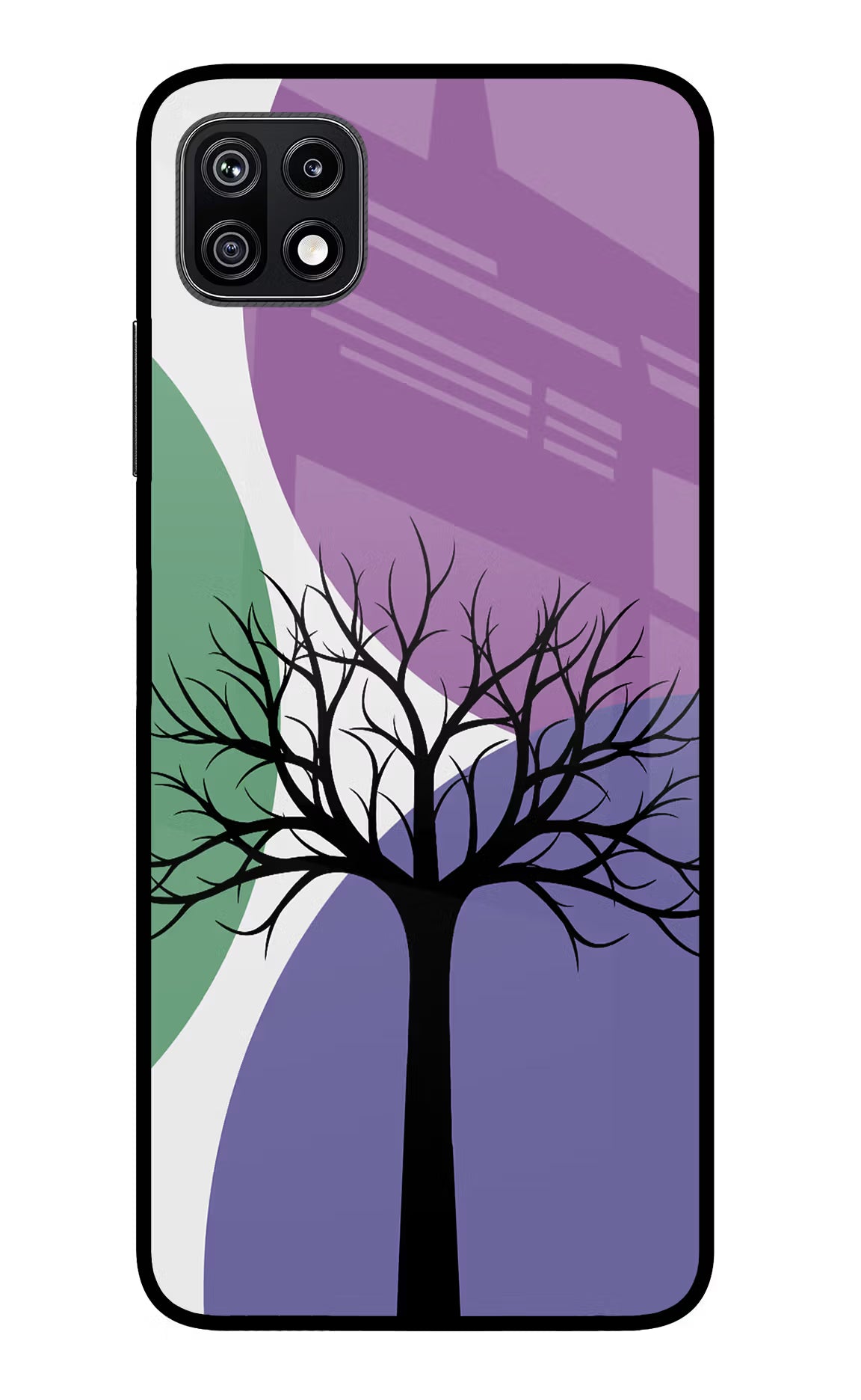 Tree Art Samsung F42 5G Glass Case Back Cover by Casekaro
