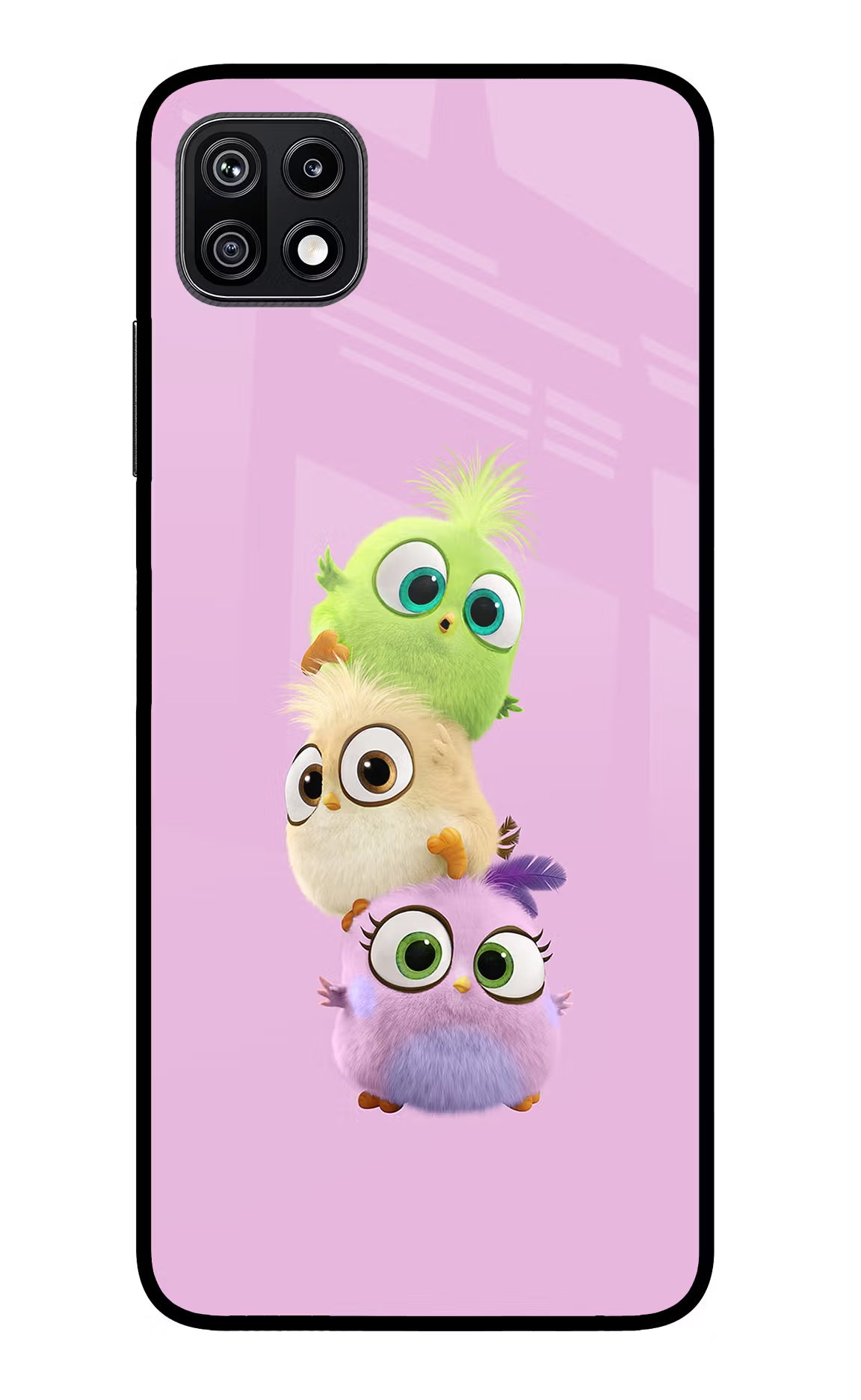 Cute Little Birds Samsung F42 5G Glass Case Back Cover by Casekaro