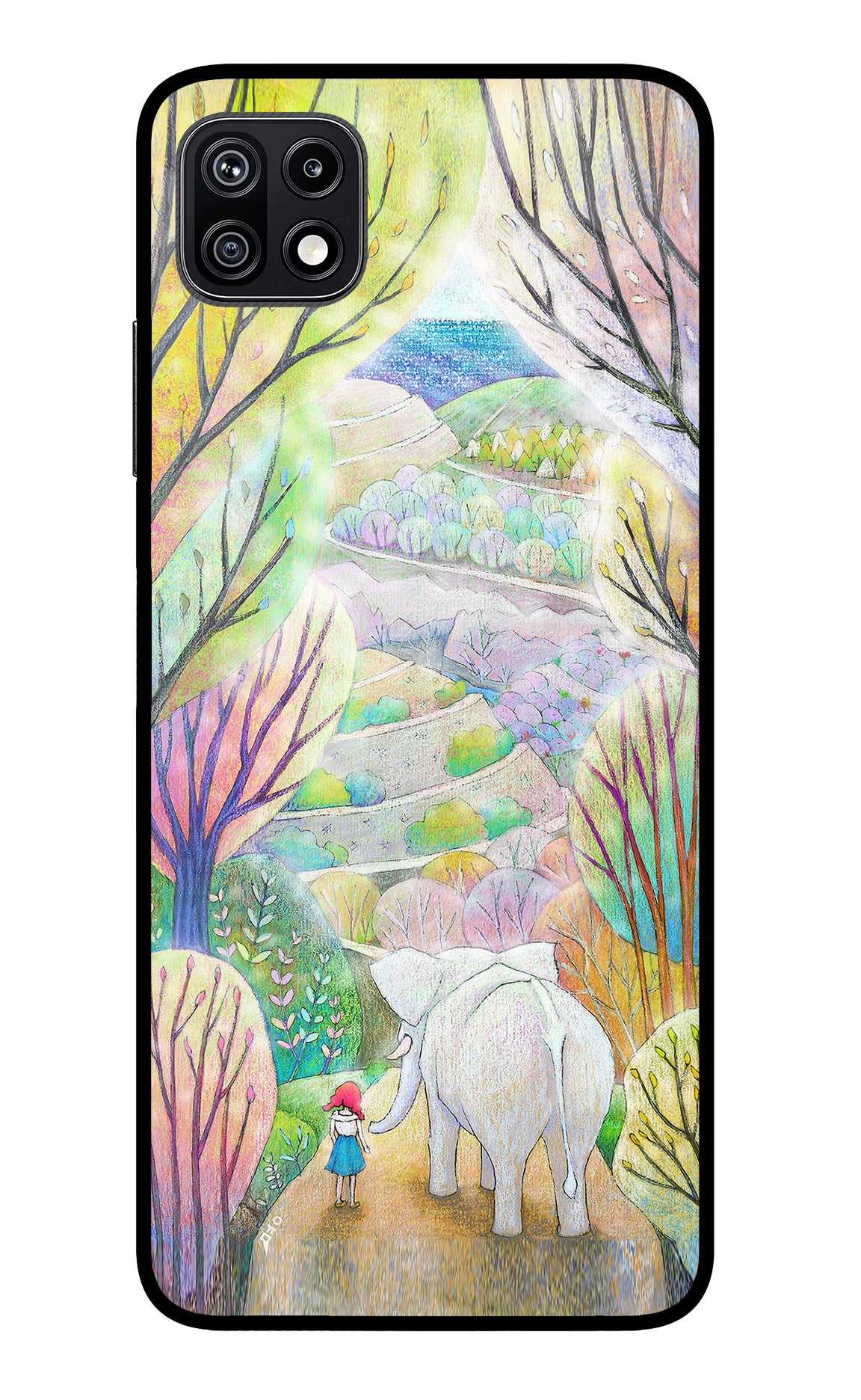 Nature Painting Samsung F42 5G Glass Case