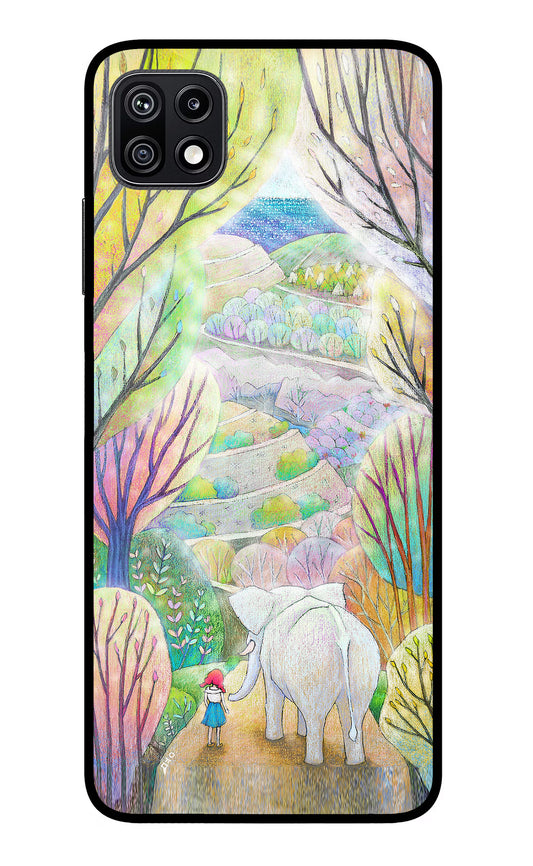 Nature Painting Samsung F42 5G Glass Case