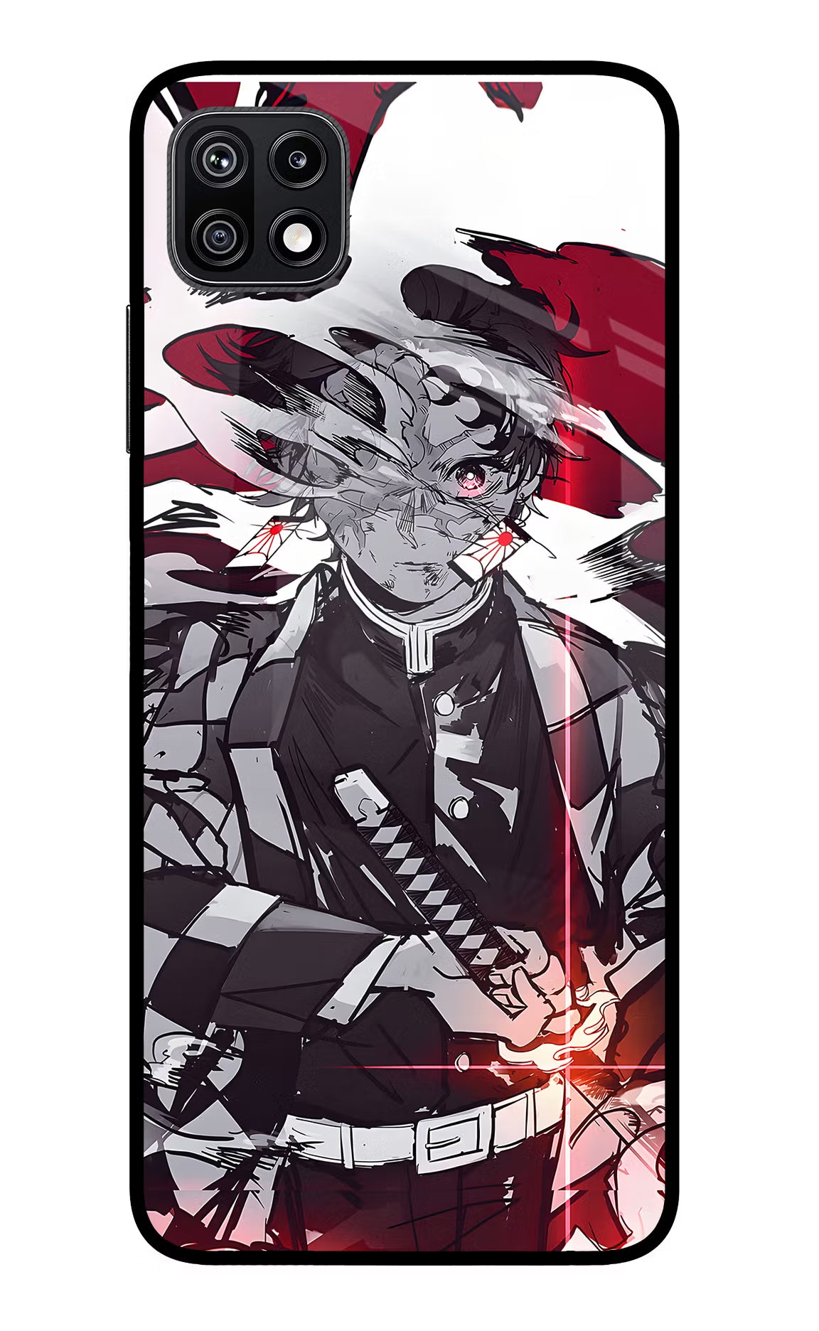 Demon Slayer Samsung F42 5G Glass Case Back Cover by Casekaro