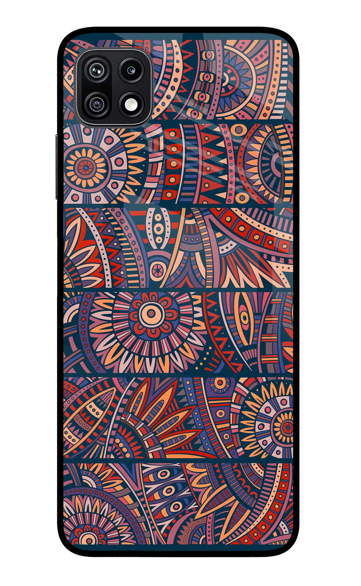 African Culture Design Samsung F42 5G Glass Case