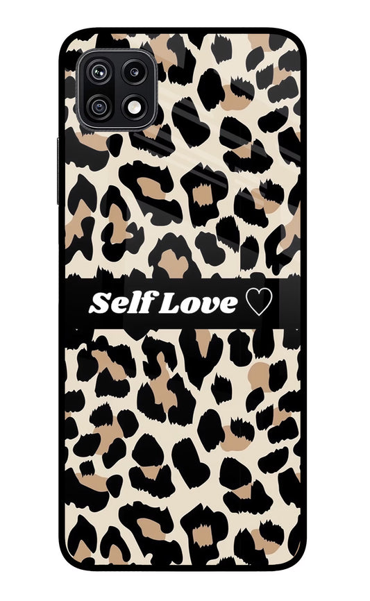 Leopard Print Self Love Samsung F42 5G Glass Case