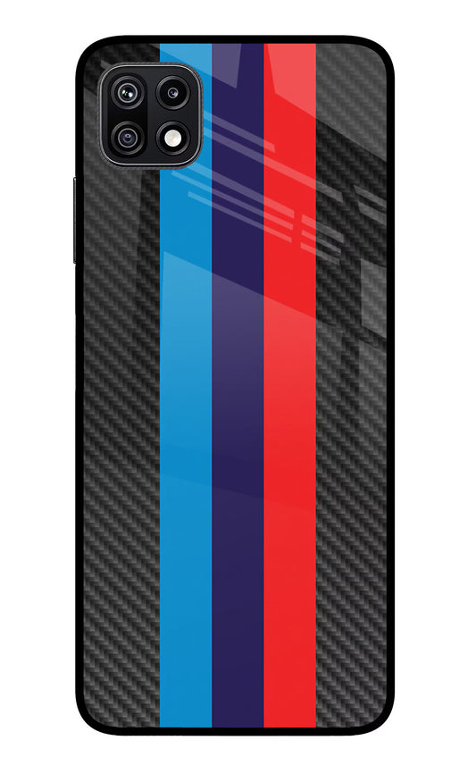 BMW Stripes Pattern Samsung F42 5G Glass Case