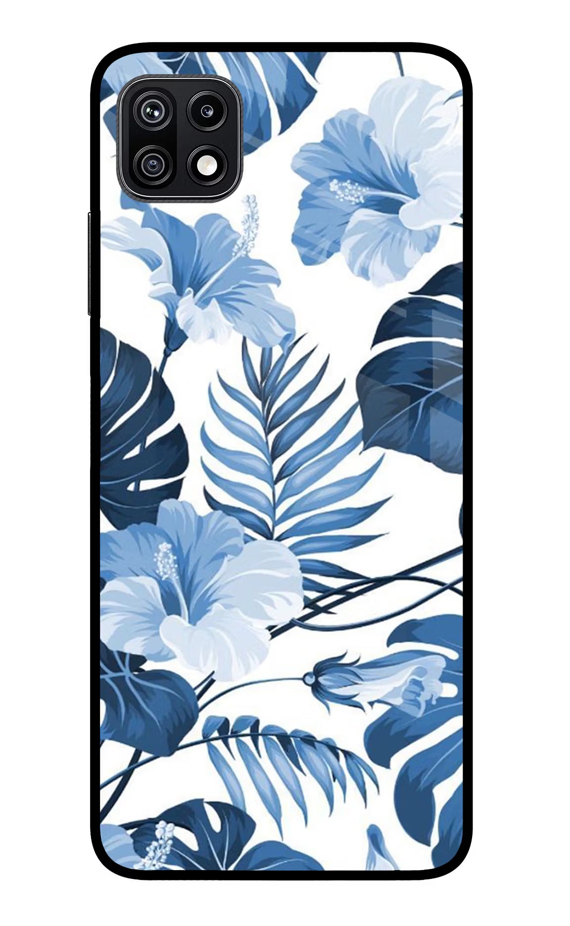Fabric Art Samsung F42 5G Glass Case Back Cover by Casekaro