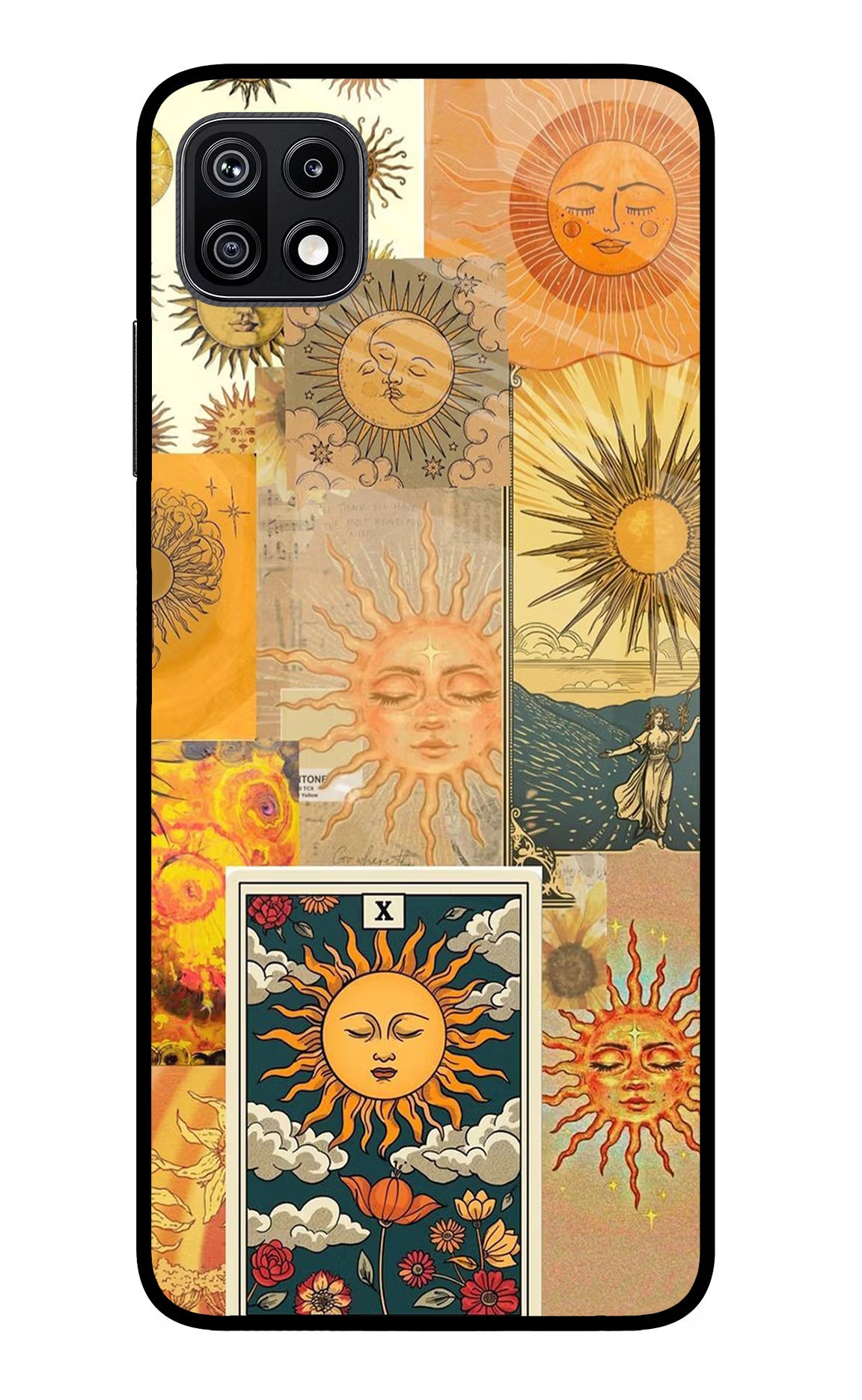 Sun Samsung F42 5G Glass Case Back Cover by Casekaro